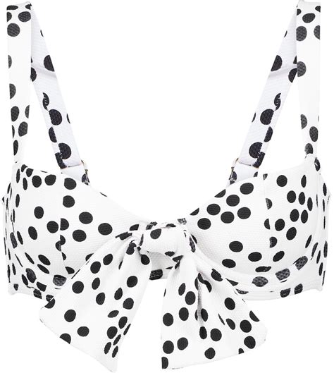 Alexandra Miro Clara Polka Dot Bikini Top ShopStyle Two Piece Swimsuits