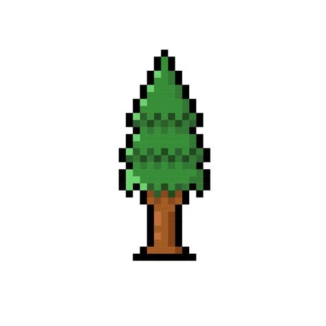 Spruce Tree In Pixel Art Style 21787930 Vector Art At Vecteezy