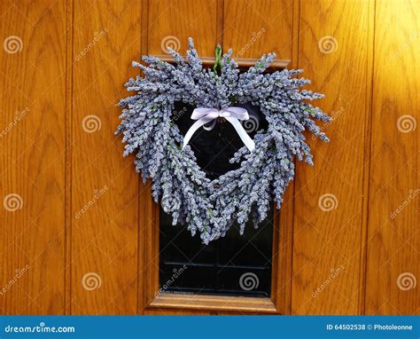 Lavender Wreath In A Heart Shape Stock Photo Image Of Flower Natural