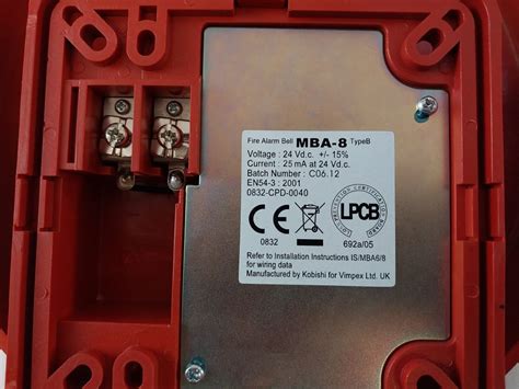 Consilium Mba 8 Fire Alarm Bell Aeliya Marine