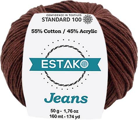 Amazon Estako Jeans Cotton Acrylic Amigurumi Yarn Soft