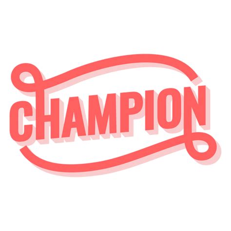 Champion Stylized Word PNG & SVG Design For T-Shirts