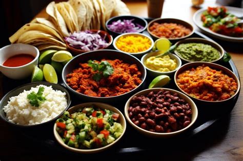 Premium Photo Mixed Mexican Food