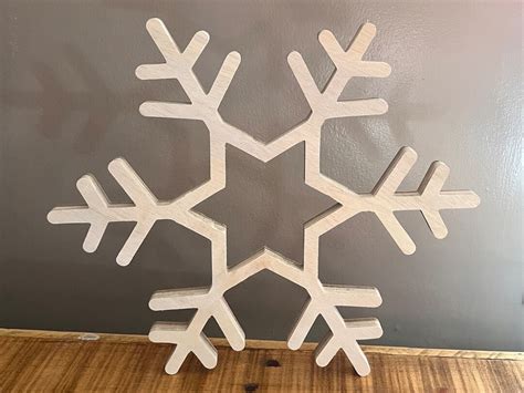 1125 Wooden Snowflake Decor Nordic Cnc Cut Etsy