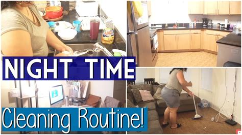 Night Time Cleaning Routine Speed Cleaning Kitchen Officeand Living