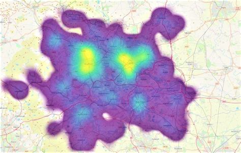 Crime heatmap generated where deep intensity shows crime hotspots ...