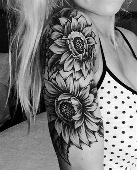 20 Of The Most Boujee Sunflower Tattoo Ideas Sunflower Tattoo Shoulder Cool Shoulder Tattoos