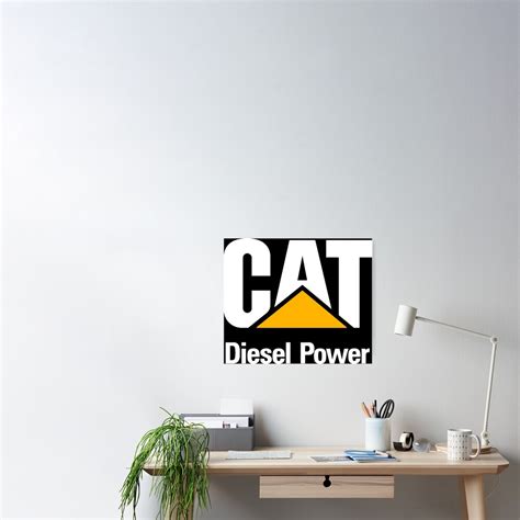 Tractor Cat Diesel Power Logo Poster By Dorisrcurtis Redbubble