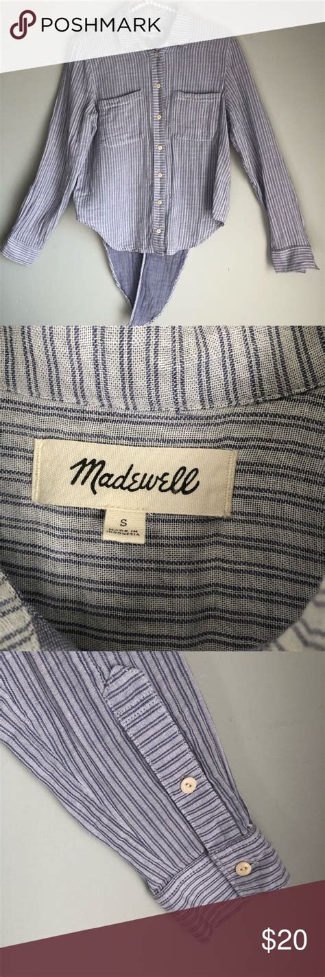 Madewell Stripped Button Down Shirt With Tie Back Clothes Design