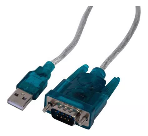 Cabo Conversor Porta Serial Rs Usb Azul Vga Machoxusb