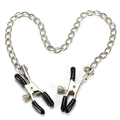 Women Flirting Teasing Nipple Clamps Chain Bdsm Bondage Clitoris