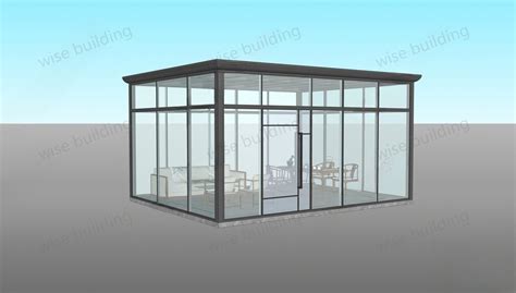 Customized Aluminium Winter Garden Sunroom Green Glass House Free