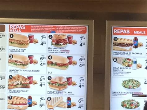 Tim Hortons Menu Canada Atelier Yuwa Ciao Jp