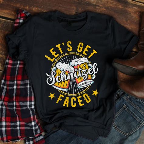 Let S Get Schnitzel Faced Oktoberfest German Shirt TeeUni