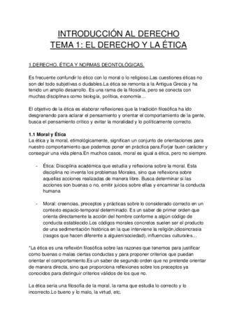 RESUM TEMA 1 INTRO A DRET 1 Pdf