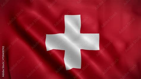 Switzerland Waving Flag Flag Of Switzerland Animation Swiss Flag