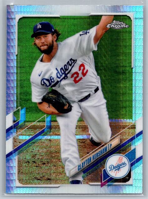 Topps Chrome Clayton Kershaw Prism Refractor Los Angeles