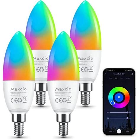 Ampoule Connectée Wifi E14 Rgb Led Multicolore Dimmable Ampoule