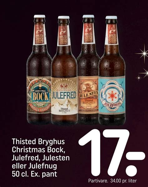 Thisted Bryghus Christmas Bock Julefred Julesten Eller Julefnug 50 Cl