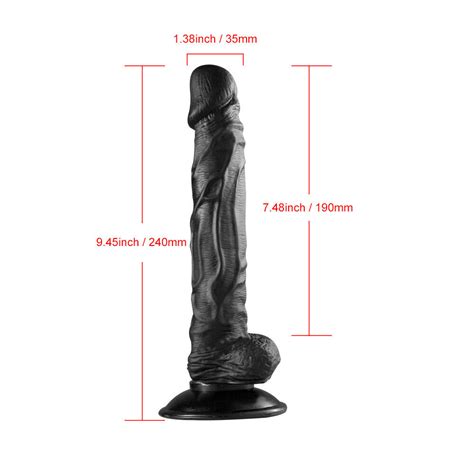Buy Inch Ultra Realistic Black Dildo With Suction Cup Pure Silicone