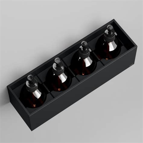 Viverso Aga Design U Shelf With Soap Dispenser Matt Black Soap