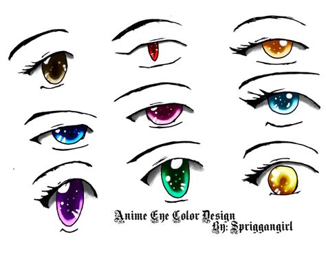 Anime Eye Color Design by Spriggangirl on DeviantArt