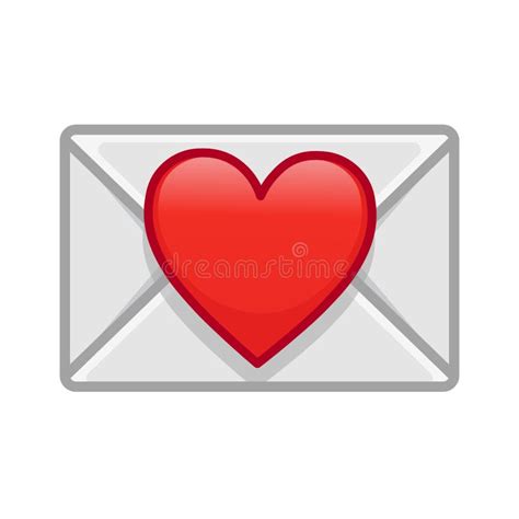 Simple Letter Illustration with Heart Large Size of Emoji Icon Stock Vector - Illustration of ...