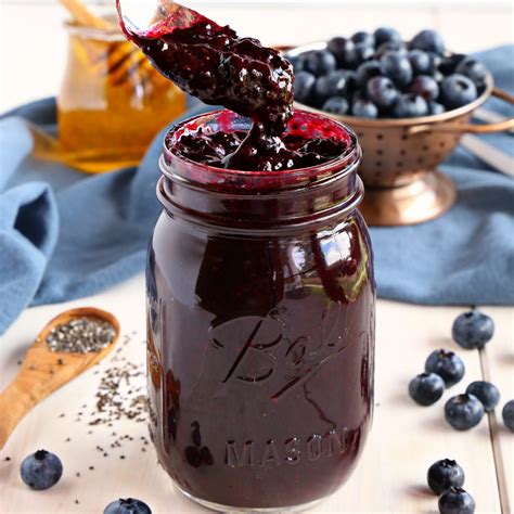 Healthy 3 Ingredient Chia Seed Blueberry Jam The Busy Baker