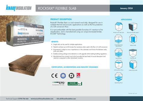 Knauf Insulation Rocksilk Flexible Slab Product Datasheet Nbs Source