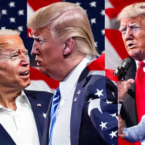 Joe Biden And Donald Trump In A Boxing Match Detailed Stable