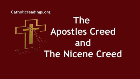 The Apostles Creed And The Nicene Creed Catholic Prayers