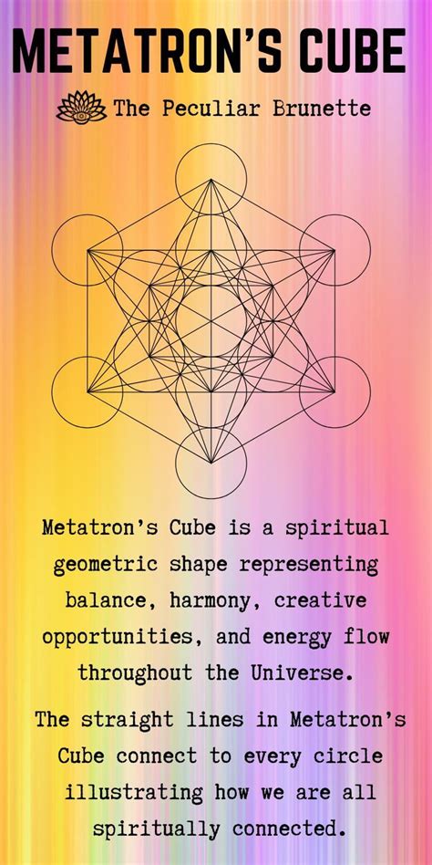 Metatrons Cube Is A Spiritual Geometric Shape Representing Balance