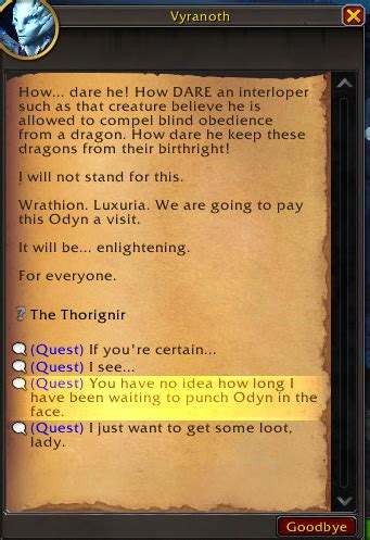 So Uh The Odyn Questline General Discussion World Of Warcraft Forums