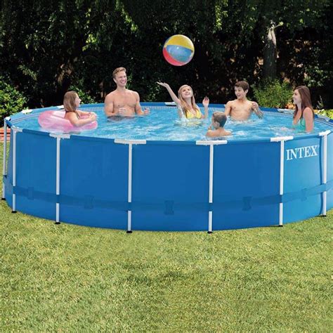 Круглый каркасный бассейн Intex 28242 (457 x 122 см) Metal Frame Pool