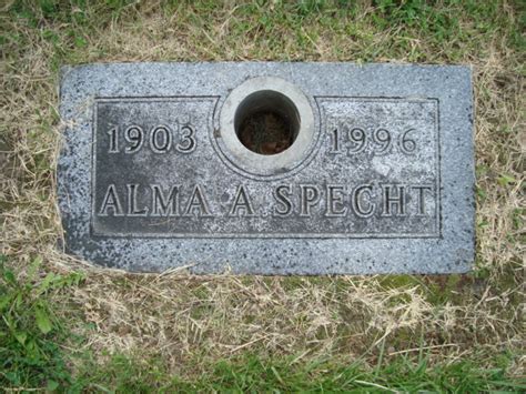 Alma A Daniels Specht Find A Grave Memorial