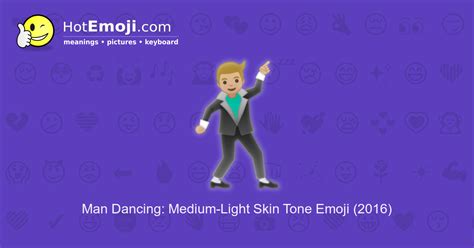 🕺🏼 Man Dancing Emoji With Medium Light Skin Tone Meaning And Pictures