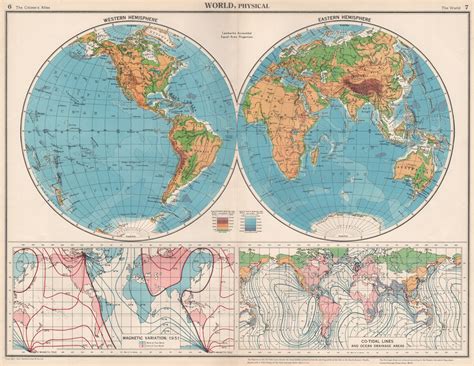 World Physical Western Hemisphere Eastern Hemisphere Magnetic