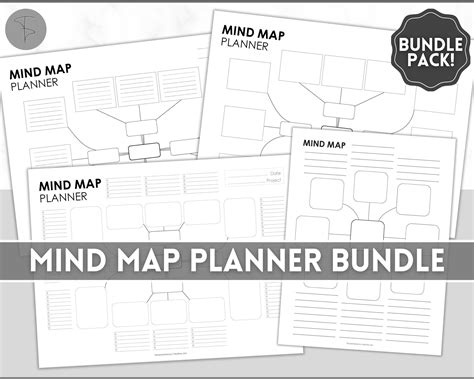 Mind Map Template Printable Mind Map Planner Study Guide Etsy Uk