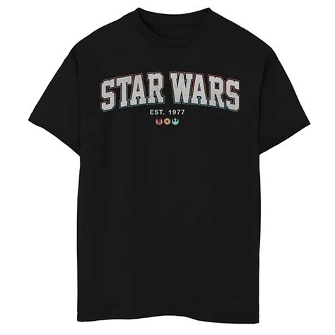 Boys 8 20 Star Wars Rainbow Outline Simple Star Wars Logo Tee