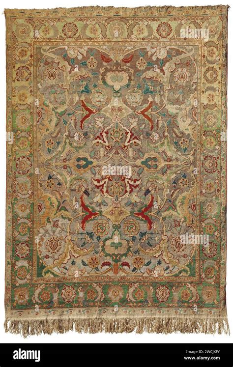 A Highly Important Safavid Silk And Metal Thread Polonaise Carpet