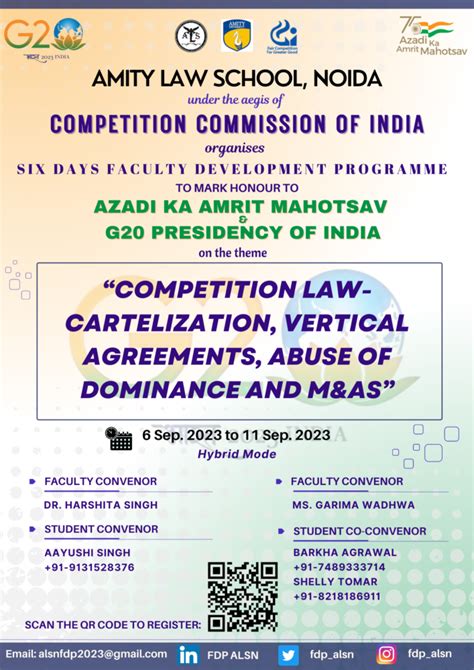 Faculty Development Programme On Competition Law By Als Noida