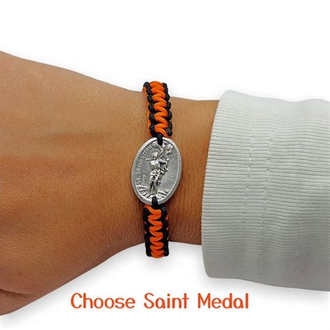 St Sebastian Bracelet Patron Saint Medal Bracelet Catholic Etsy