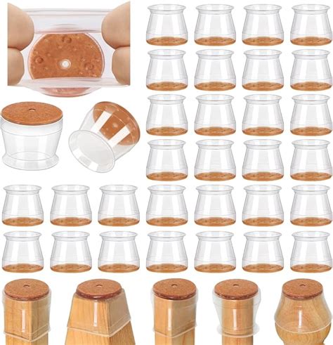 32 Pcs Chair Leg Floor Protectors For Hardwood Floors Silicone Covers