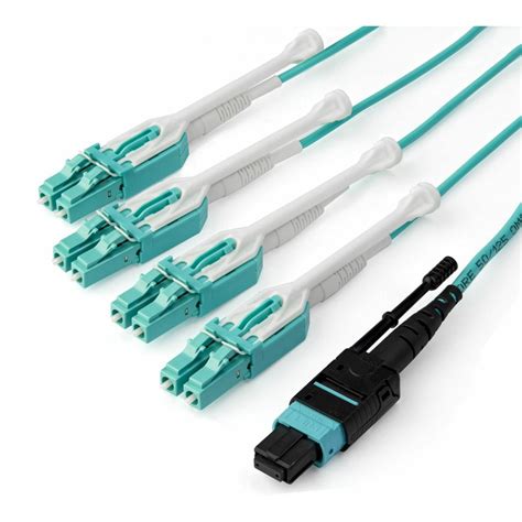 Startech M Ft Mpo Mtp To Lc Breakout Cable Plenum Rated