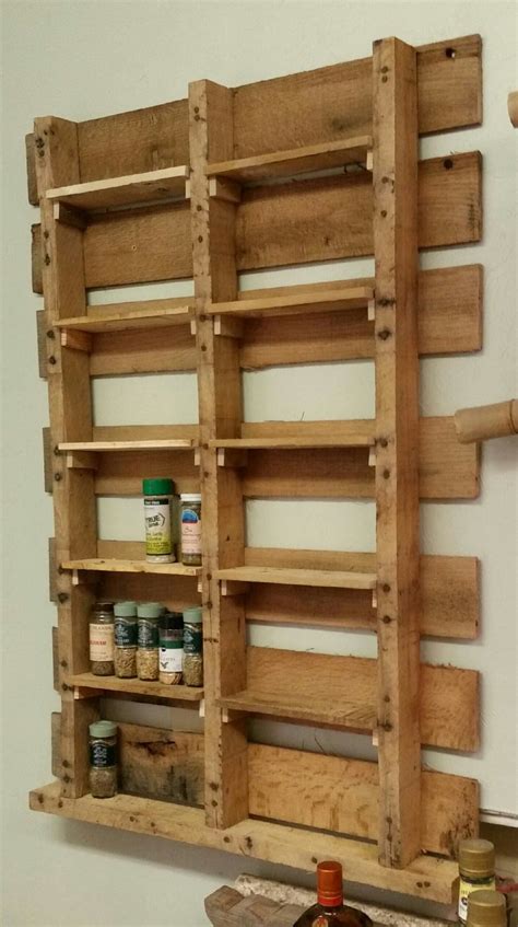 Spice Rack From Upcycled Pallet • 1001 Pallets Spice Rack Plans Diy Spice Rack Pallet Kitchen