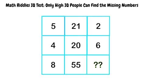 Test De Qi D Nigmes Math Matiques Seules Les Personnes Au Qi Lev