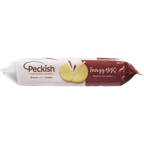 Peckish Rice Crackers Tangy Bbq 100g Woolworths