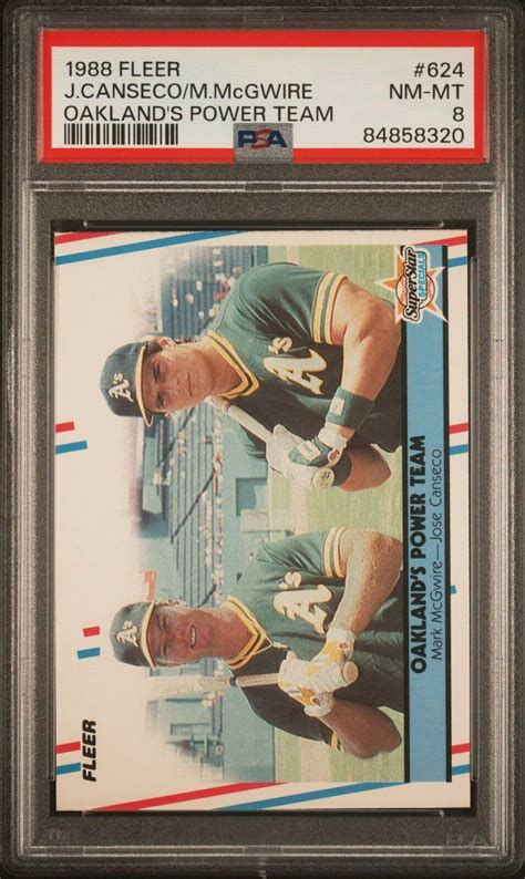 Fleer J Cansecom Mcgwire Oakland S Power Team Psa Nm Mt Ebay