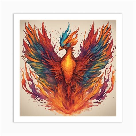 An Artistic Representation Of A Phoenix Rising From The Ashes