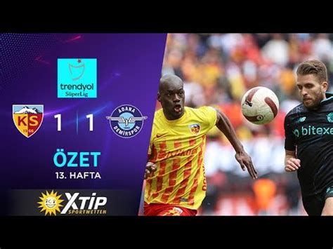 MERKUR BETS Kayserispor 1 1 A Demirspor Highlights Özet